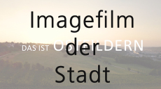 Schriftzug Imagefilm der Stadt, im Hintergrund ist ein Screenshot aus dem Film zu sehen Link zur Seite mit dem Imagefilm der Stadt Ostfildern